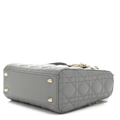 Christian Dior Lambskin Cannage Small My ABCDior Lady Dior Grey 10 of 10