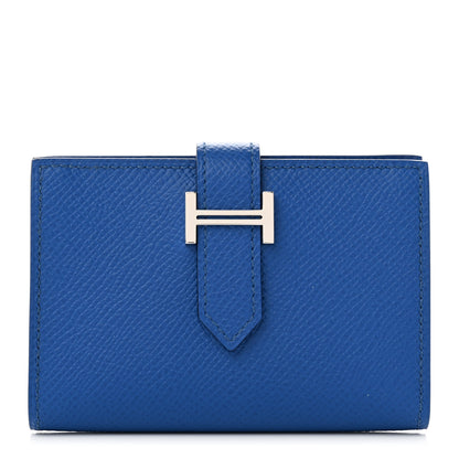 Hermes Epsom Bearn Card Holder Wallet Bleu Zellige 1 of 7