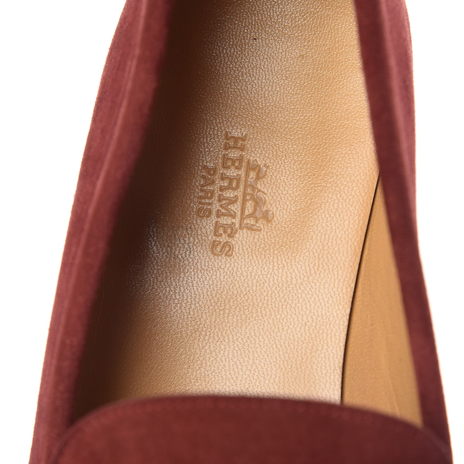 Hermes Veau Velours Dan Moccasin Loafers 44 Rouge Brique 7 of 9
