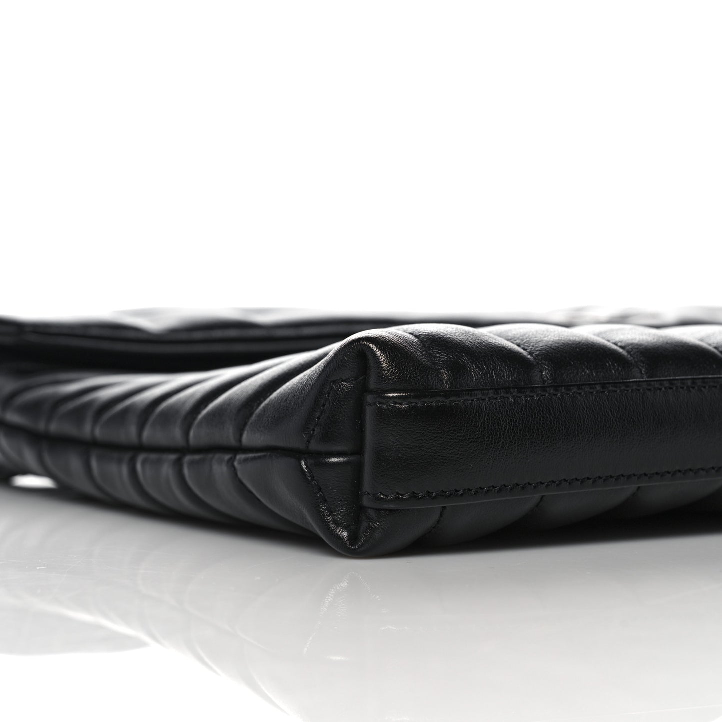 Calfskin Y Quilted Monogram Loulou Document Holder Black
