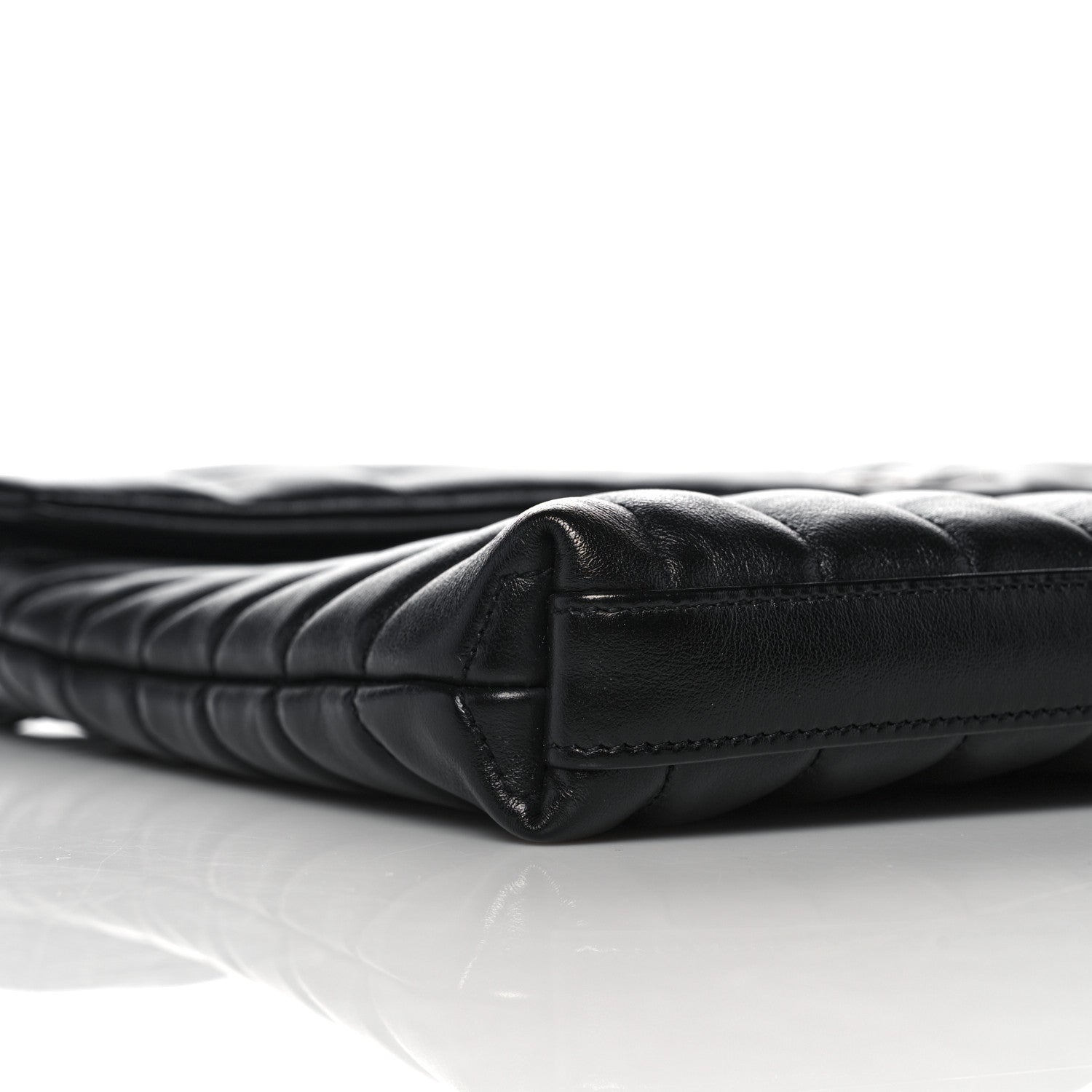 Saint Laurent Calfskin Y Quilted Monogram Loulou Document Holder Black 9 of 10