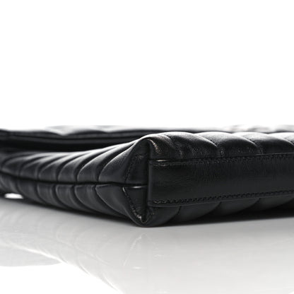 Saint Laurent Calfskin Y Quilted Monogram Loulou Document Holder Black 9 of 10
