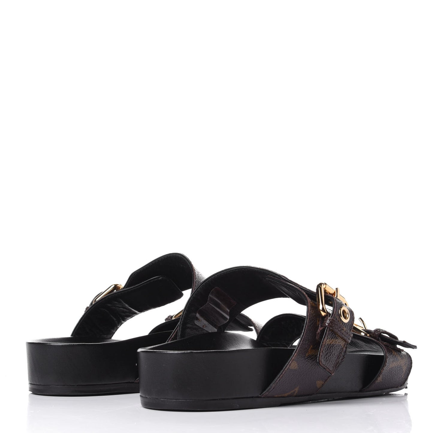 Monogram Bom Dia Mule Sandals 36 Black