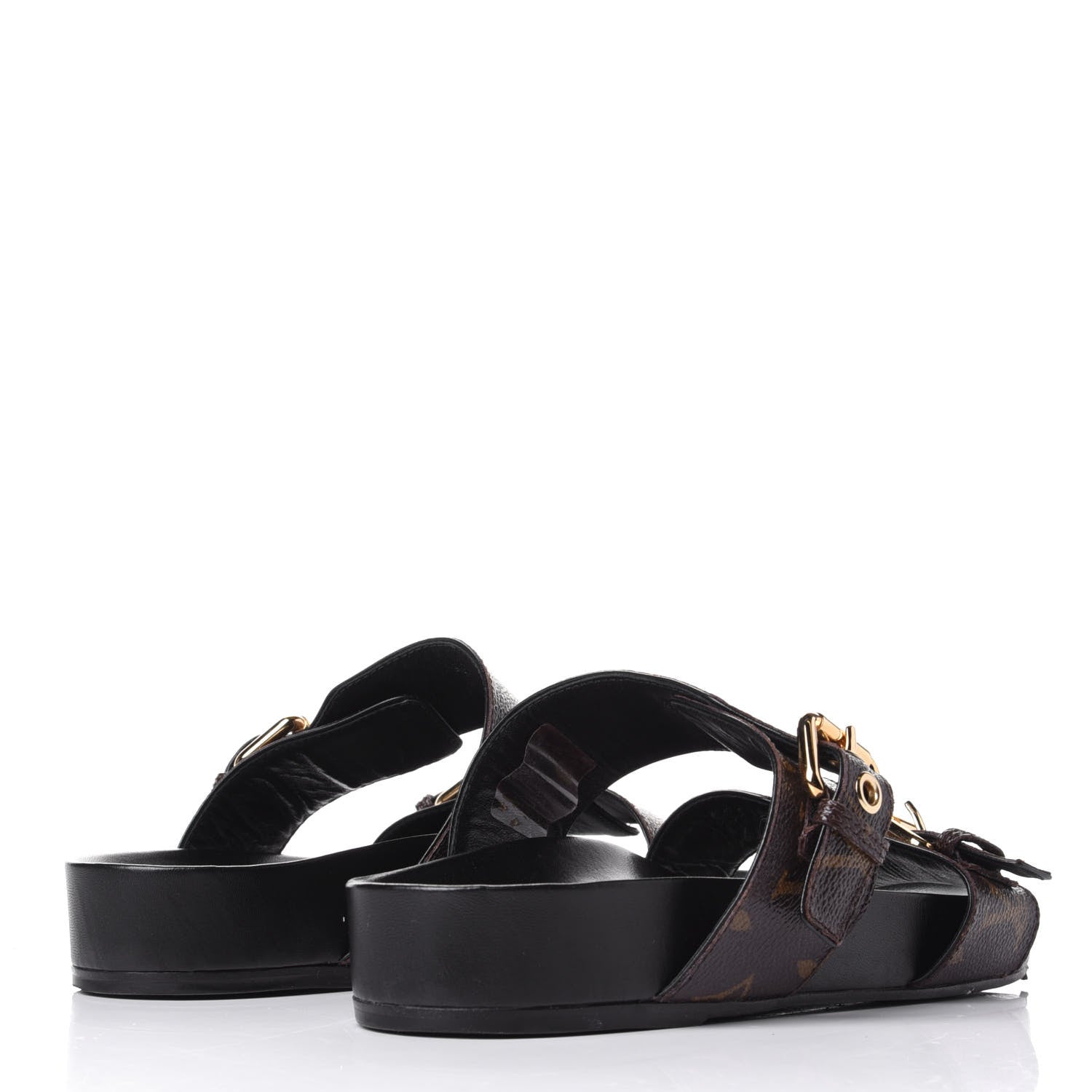 Louis Vuitton Monogram Bom Dia Mule Sandals 36 Black 4 of 10
