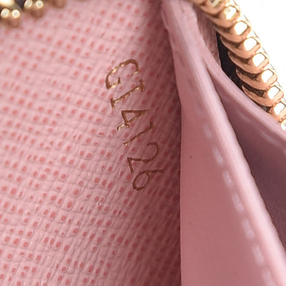 Louis Vuitton Damier Ebene Clemence Wallet Rose Ballerine 7 of 7