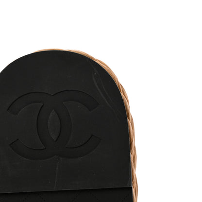 Chanel Mesh Patent Calfskin Velcro Dad Sandals 38.5 Black 11 of 12