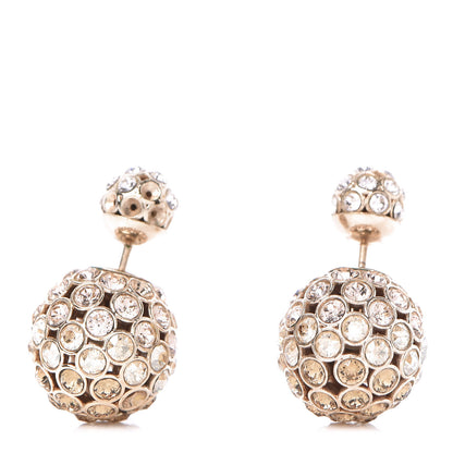 Christian Dior Crystal Mise En Dior Tribal Earrings Light Pink Gold 1 of 7
