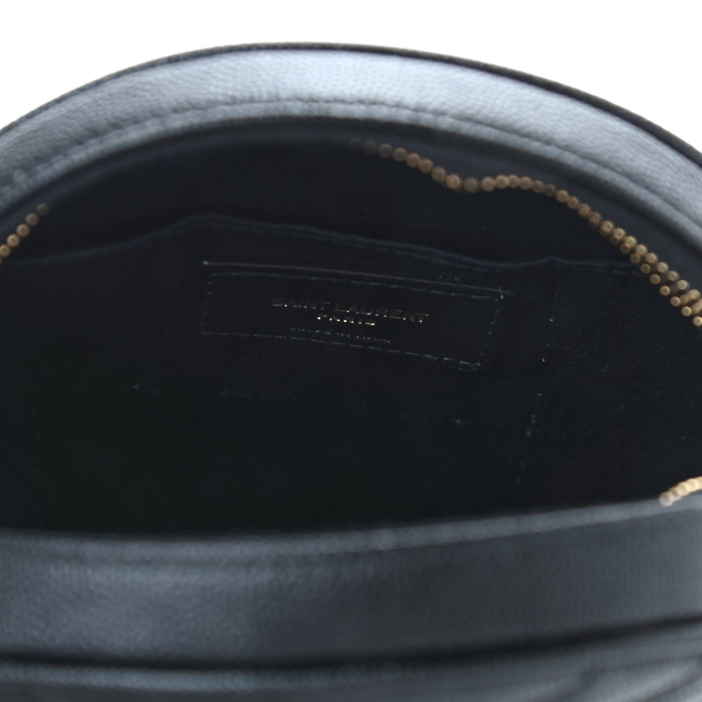 Grain De Poudre Matelasse Chevron Quilted Round Vinyle Camera Bag Black