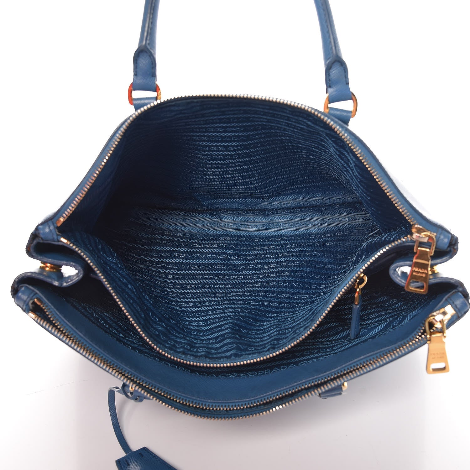 Prada Saffiano Large Galleria Double Zip Tote Cobalto 5 of 33
