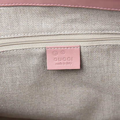 Gucci Soft Microguccissima Medium Zippered Satchel Soft Pink 6 of 13