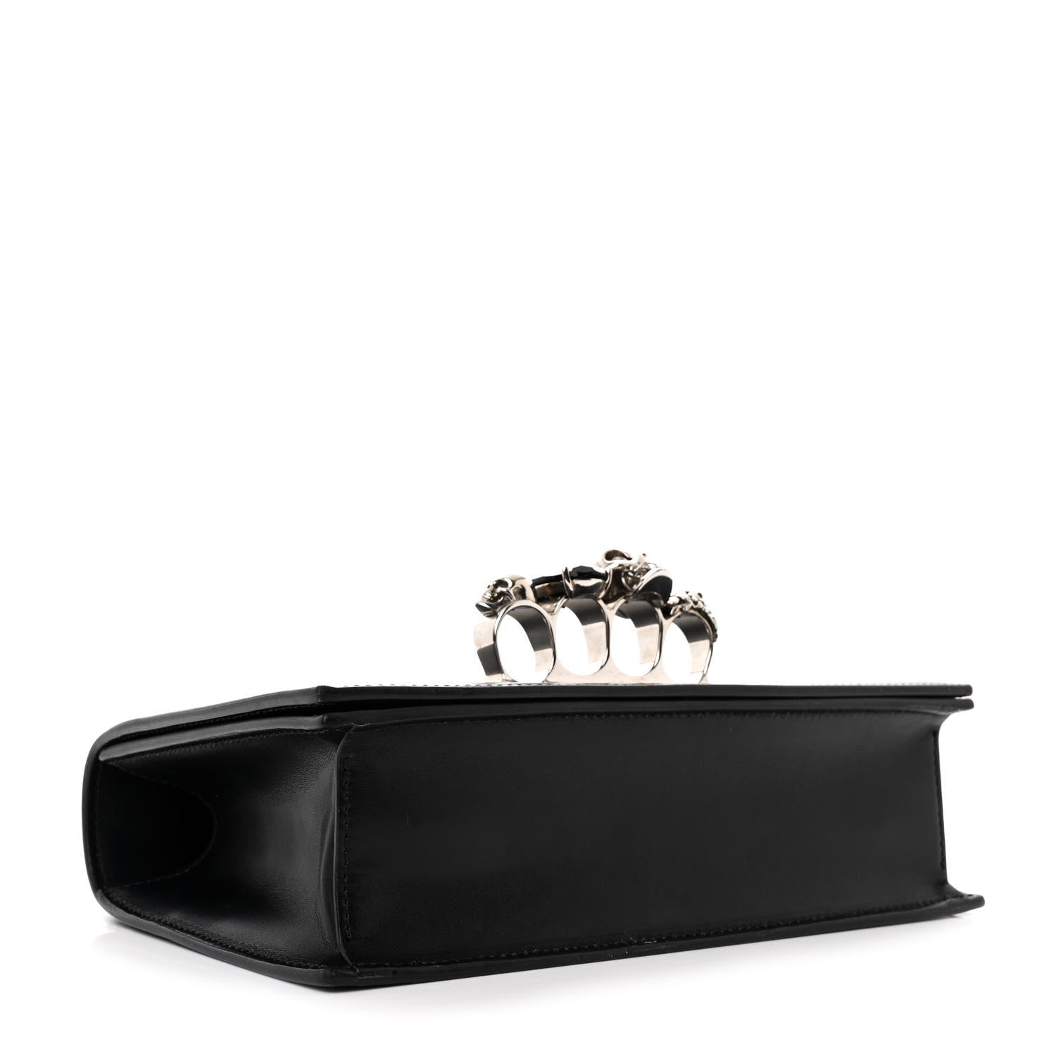 Alexander McQueen Calfskin Knuckle Shoulder Bag Black 4 of 12