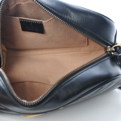 Gucci Calfskin Matelasse Small GG Marmont Chain Shoulder Bag Black 5 of 7