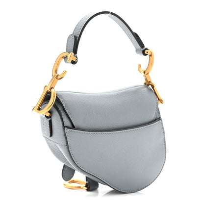 Christian Dior Goatskin Micro Saddle Bag Cloud Blue 3 of 10