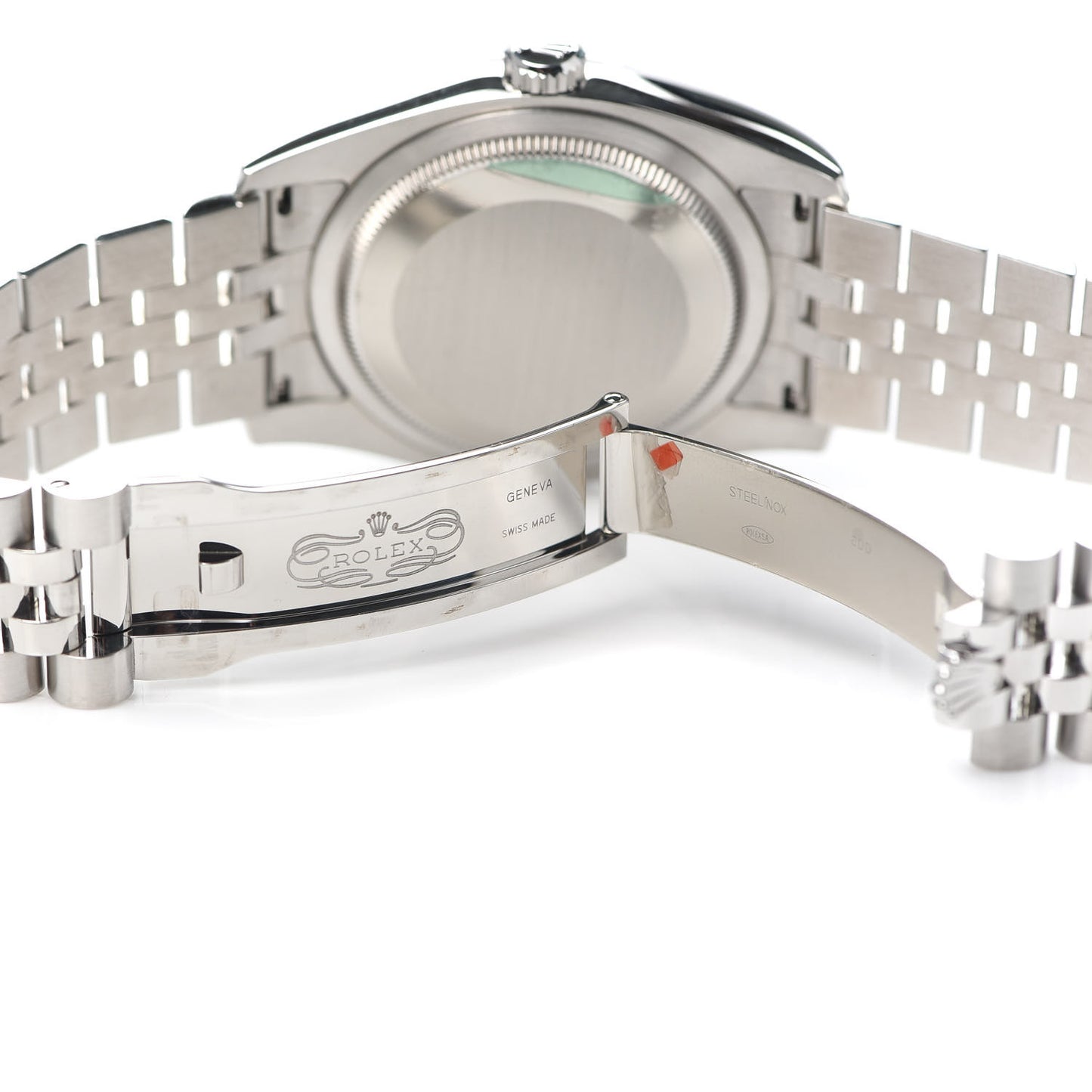 Stainless Steel 18K White Gold Diamond 36mm Oyster Perpetual Datejust Watch Black 116234