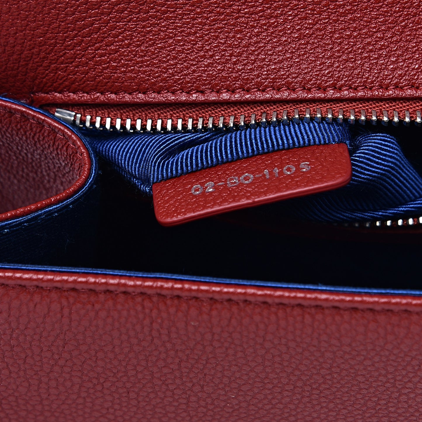 Grained Calfskin Medium Diorama Flap Bag Red