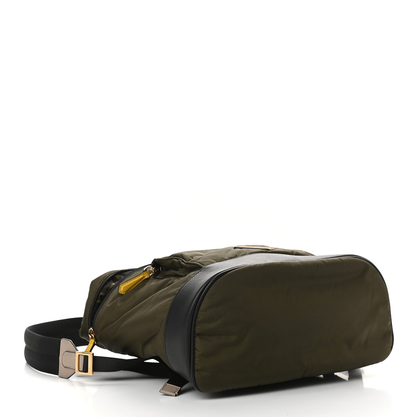 Nylon Vitello Grace FF Expandable Drawstring Backpack Military Brown Tortora