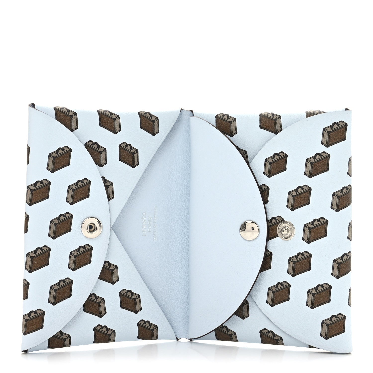 Hermes Swift Valises Calvi Duo Card Case Bleu Brume 5 of 8