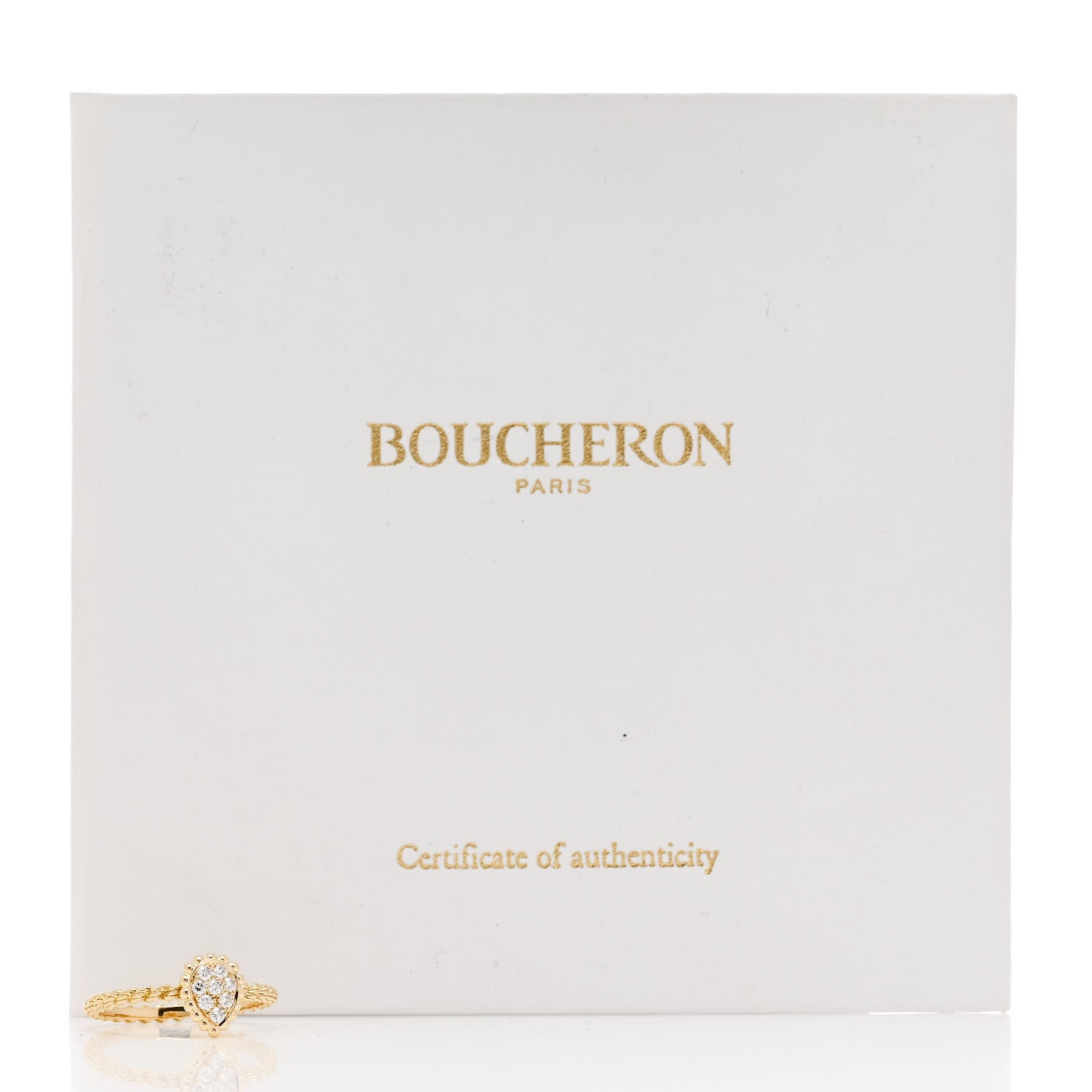 Boucheron 18K Yellow Gold Diamond XS Serpent Boheme Ring 56 7.5 6 of 6