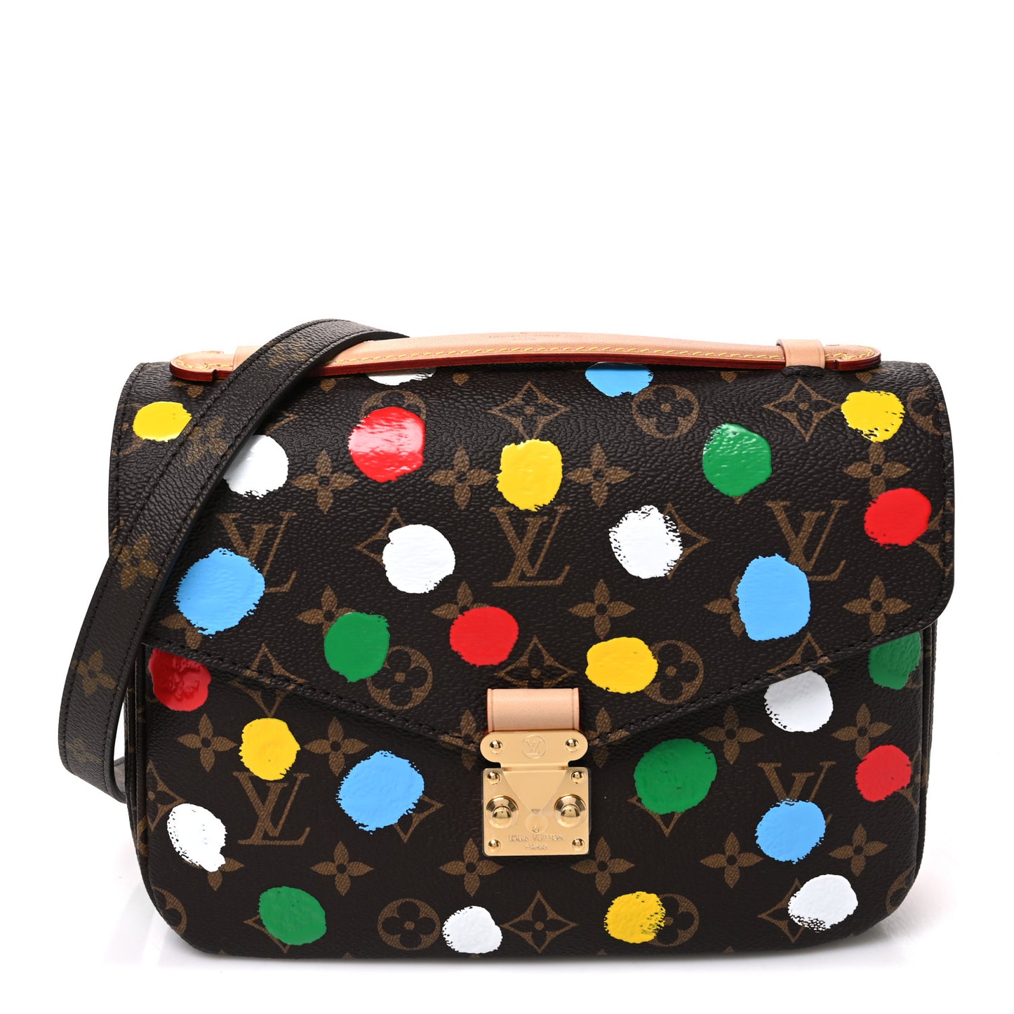 LV x YK Monogram Painted Dots Pochette Métis
