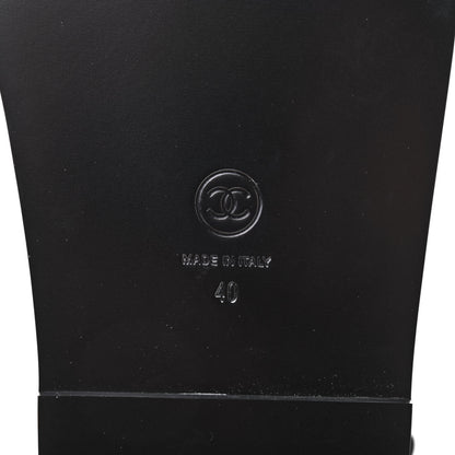 Chanel Lambskin Velcro Dad Sandals 40 Black 7 of 10