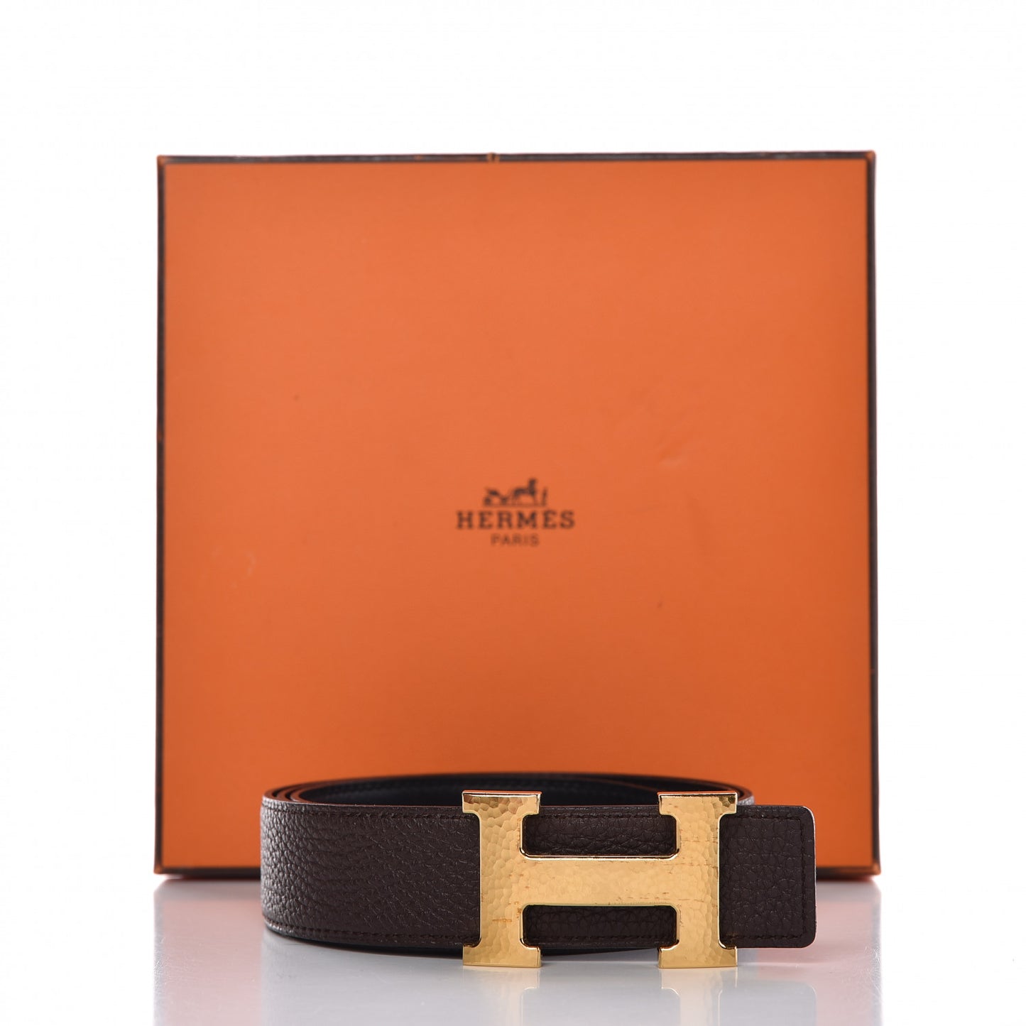 Box Togo 32mm Martelee H Belt 85 Black Chocolate