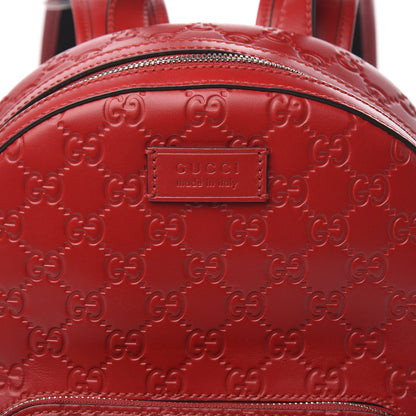 Gucci Guccissima Signature Small Day Backpack Hibiscus Red 9 of 9