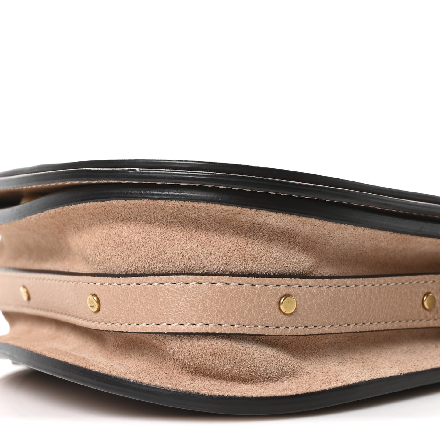 Calfskin Suede Small Nile Bracelet Bag Biscotti Beige