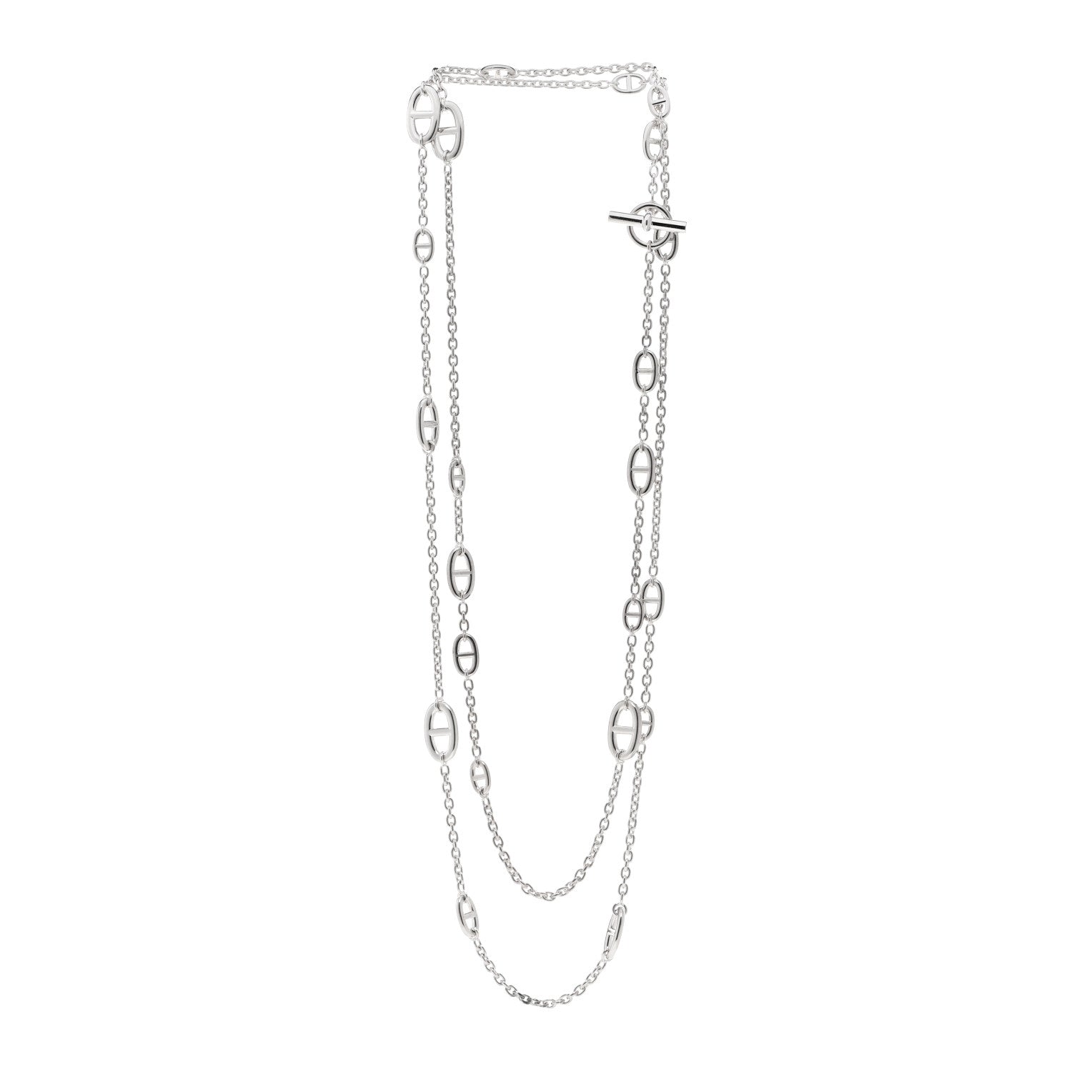 Hermes Sterling Silver Farandole Necklace 160 3 of 5