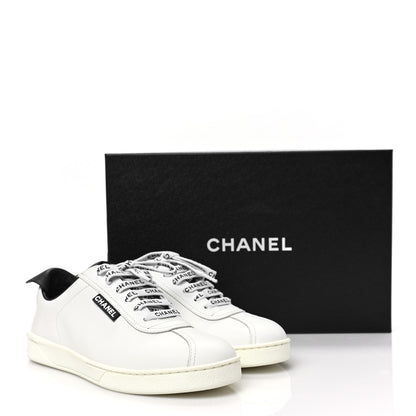 Chanel Calfskin CC Womens Sneakers 37 White 10 of 10