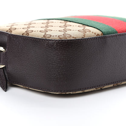 Gucci GG Supreme Monogram Web Small Webby Bee Shoulder Bag Dark Brown 8 of 11