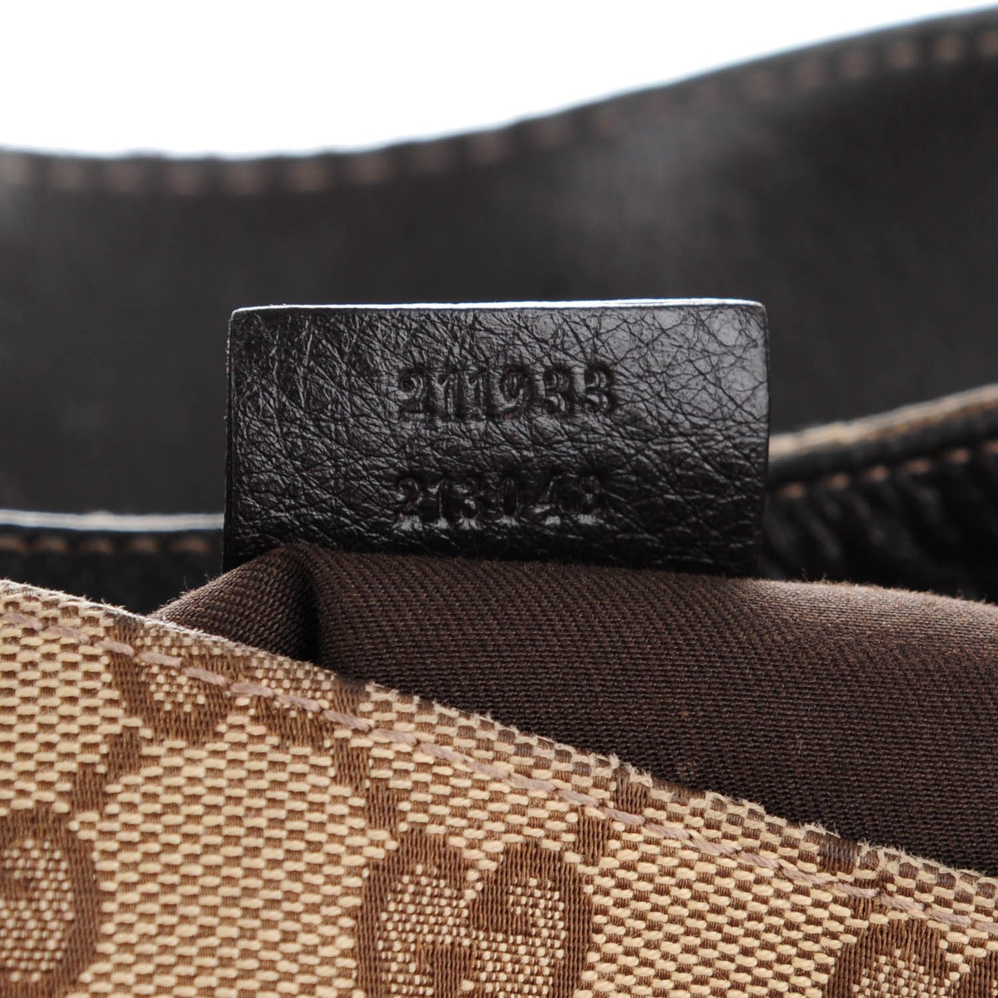 Monogram Large New Ladies Web Hobo Dark Brown