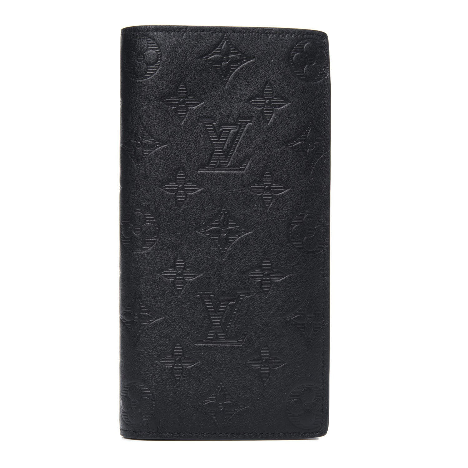 Louis Vuitton Calfskin Monogram Shadow Brazza Wallet Black 1 of 5