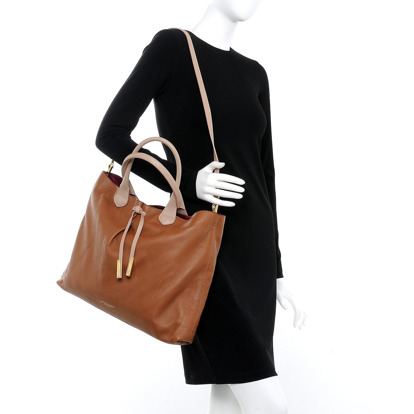Prorsum Pebbled Calfskin Medium Studley Tote Camel Nude