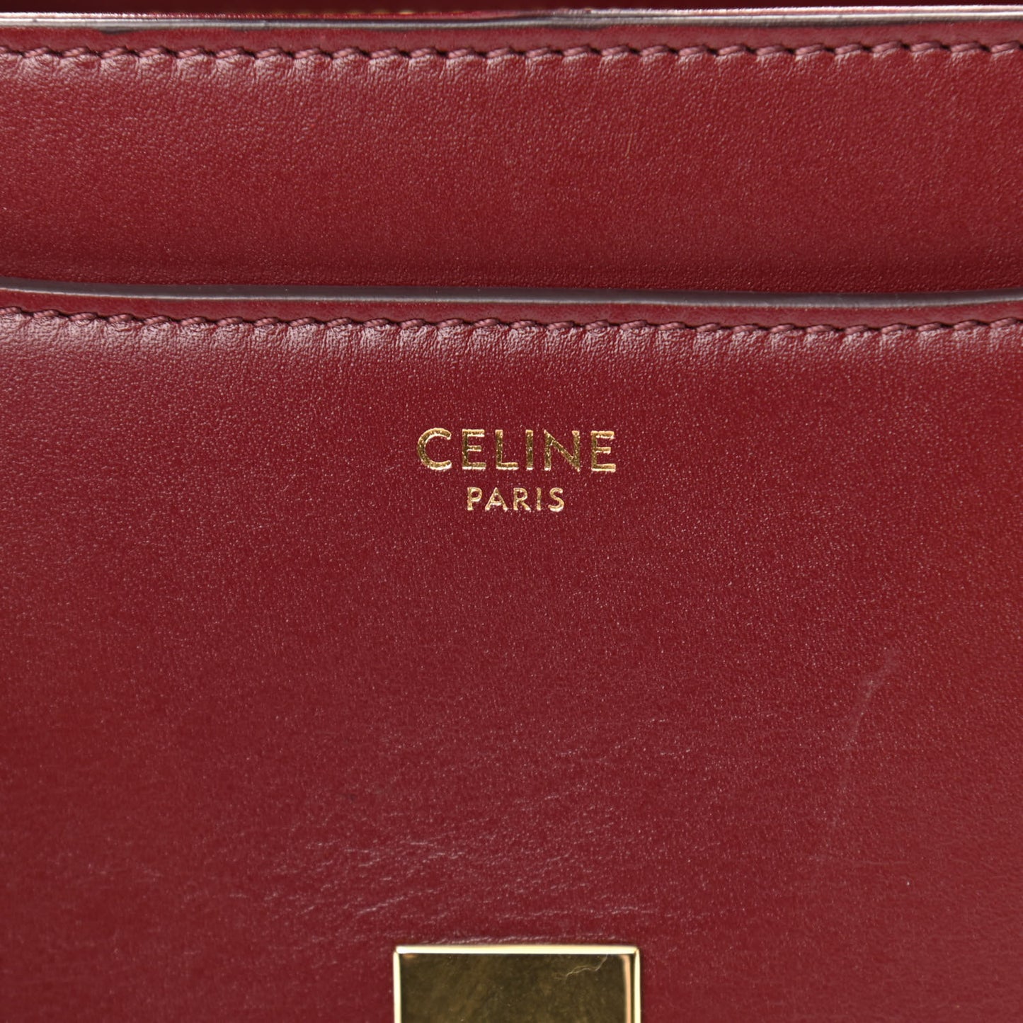 Satinated Calfskin Small 16 Top Handle Bag Light Burgundy