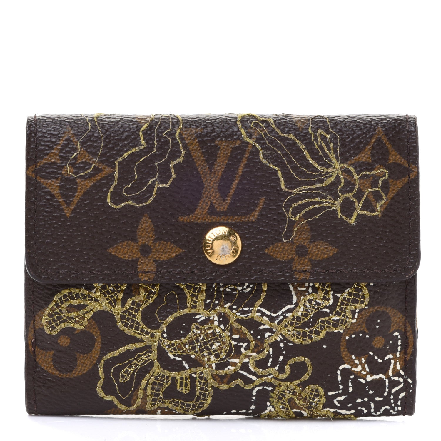 Louis Vuitton Monogram Dentelle Ludlow Wallet Gold 1 of 7