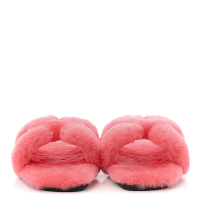 Hermes Woolskin Oran Sandals 37.5 Rose Du Desert 3 of 9