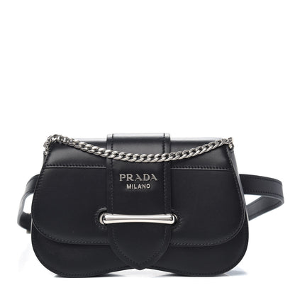 Prada City Calfskin Sidonie Belt Bag Black 1 of 9