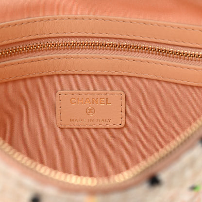 Chanel Tweed Candy Cotton Quilted Medium Cosmetic Pouch Multicolor 6 of 9