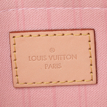 Louis Vuitton Damier Azur Neverfull MM GM Pochette Rose Ballerine 5 of 9