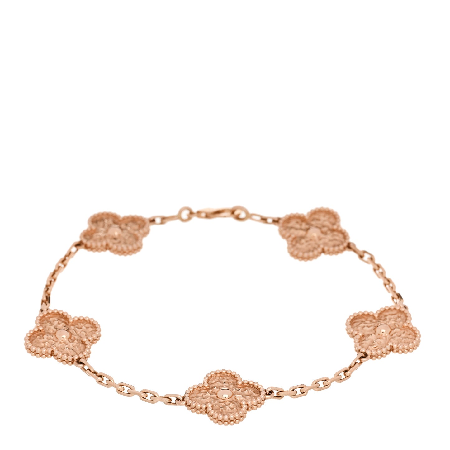 18K Rose Gold 5 Motifs Vintage Alhambra Bracelet