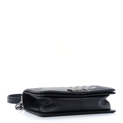 Chanel Calfskin Chevron Quilted Medium Boy Flap Black 4 of 10