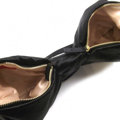 Valentino Garavani Satin Noeud d'Amour Bow Clutch Black 6 of 8