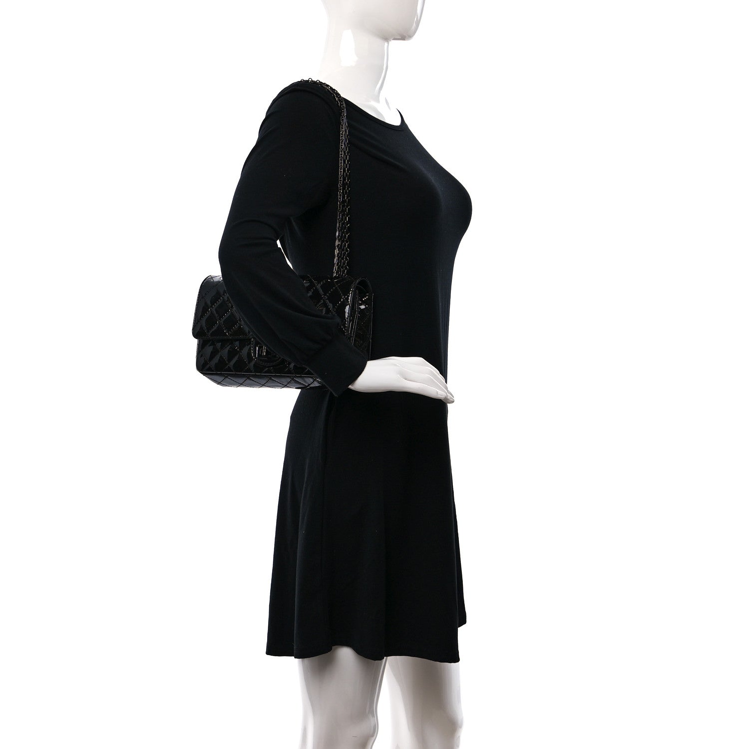 Chanel Patent Calfskin Quilted 2.55 Reissue 225 Flap So Black 2 of 9