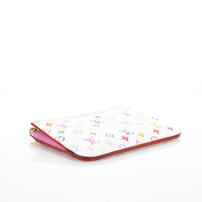 Louis Vuitton Monogram Multicolor Key Pouch White Litchi 4 of 9