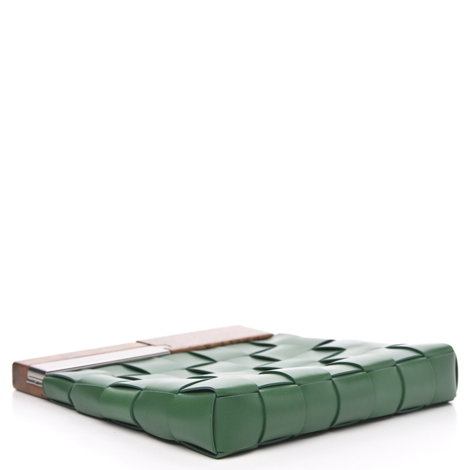 Bottega Veneta Nappa Maxi Intreccio The Snap Clutch Racing Green 4 of 8