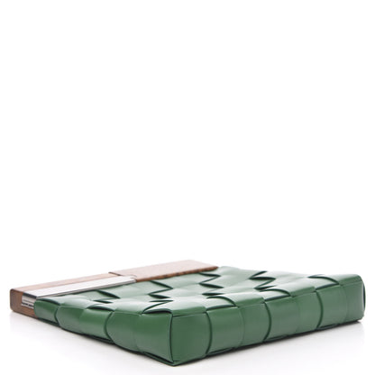 Bottega Veneta Nappa Maxi Intreccio The Snap Clutch Racing Green 4 of 8