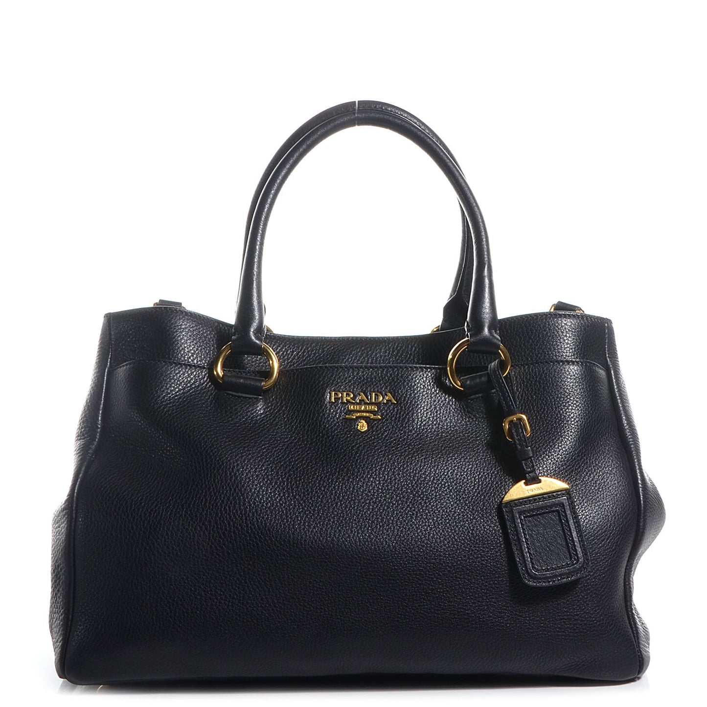 Vitello Daino East West Tote Nero Black