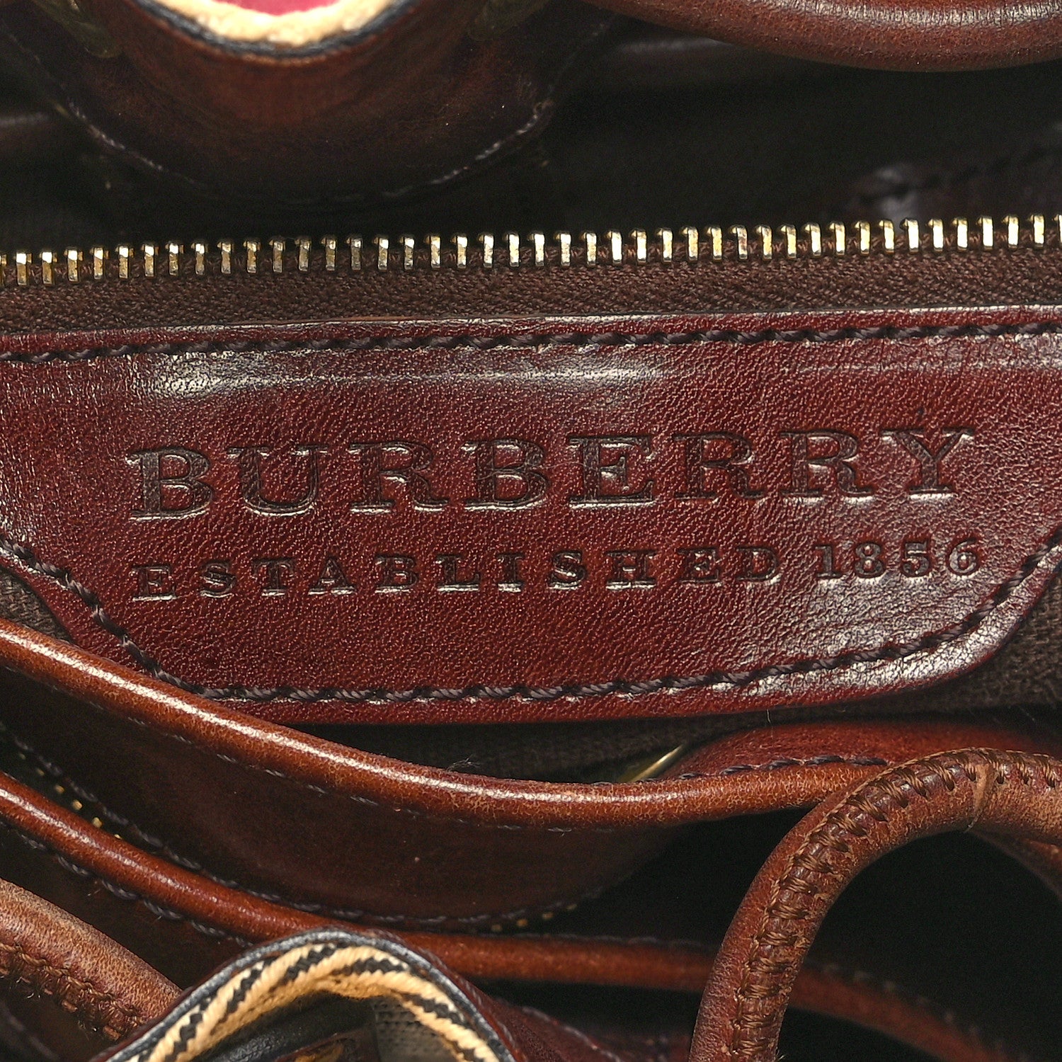 Burberry Canvas Mega Nova Check Warrior Shoulder Bag Brown 9 of 16