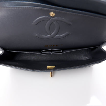 Chanel Caviar Quilted Medium Double Flap Dark Grey 5 of 11