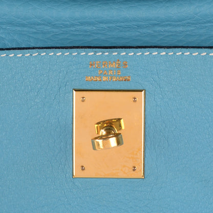 Hermes Taurillon Clemence Kelly Retourne 32 Blue Jean 6 of 20